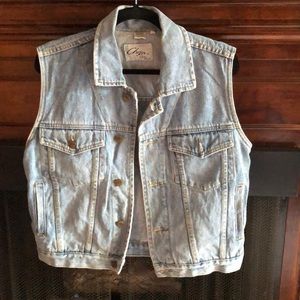 Chazzz by Charles Ghailian Oversized Denim Vest | Size S